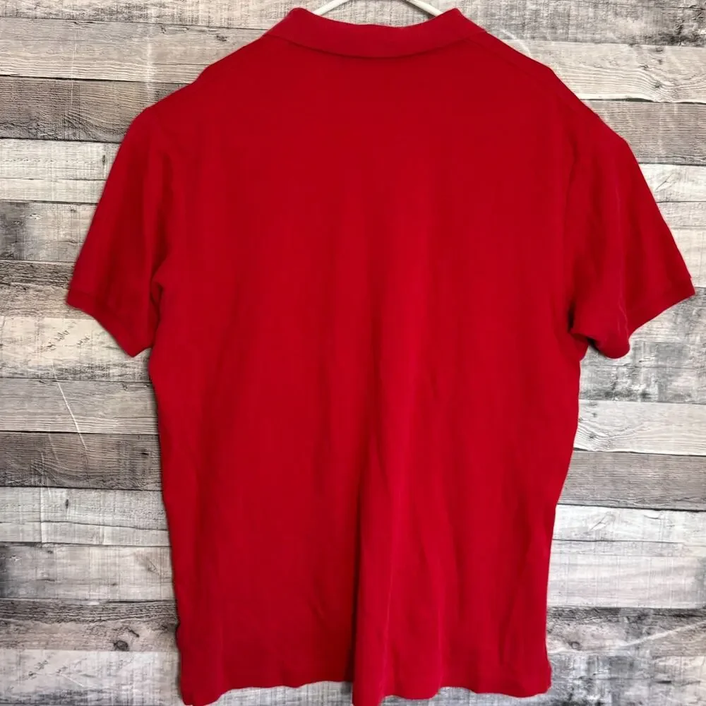 Polo Ralph Lauren Polo Shirt Mens 2XL Red Short Sleeve Pony Preppy Business